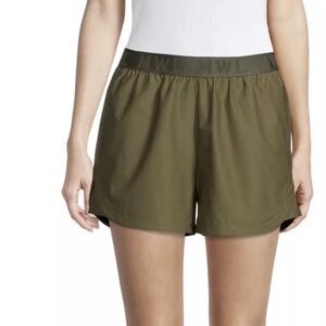Madewell MWL Always Pull On Twill Pockets Comfy Everyday Green Shorts Olive Grn